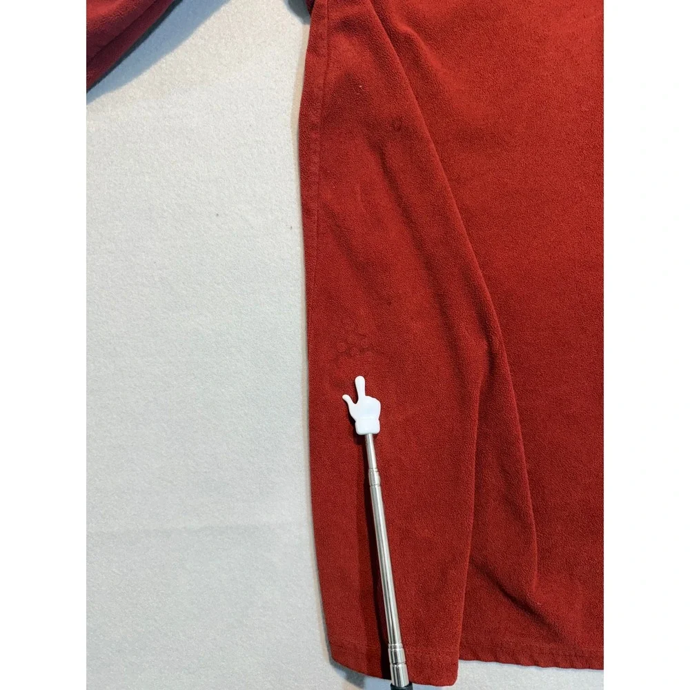 The North Face Mens Pullover TKA 100‎ Fleece Quarter Zip Red Sweater Large